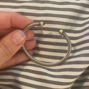 David Yurman Cable Birthstone Bracelet w/ Peridot